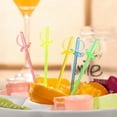 thumbnail image 1 of 200 palillos de plástico para cócteles, para fiestas, frutas y aperitivos., 1 of 6