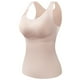thumbnail image 2 of Ropa interior térmica para mujer, de moda, lisa, con cuello redondo, cojín en el pecho, camiseta térmica cálida de poliéster para mujer, cintura baja., 2 of 3