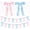 Pink Blue, variant on Pakyozj 2 Strings Bow Garland Banner Decorations,16Pcs Pre-Strung Satin Ribbon with 6.7ft Chain for Girl Pink Ribbon Bow Banner Coquette Room Birthday Bridal Shower Wedding Bachelorette Party Decor