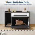 thumbnail image 6 of Danolapsi Cat Litter Box Enclosure, Hidden Litter Box Furniture, Dog Proof Hideaway Kitty Flip-down Opening Litter Box Cabinet, Indoor Wooden Cat Washroom, Pet House, 6 of 7