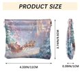 thumbnail image 3 of PU Leather Coin Purse Wallet Compact Water-Resistant Card Cases Money Organizers Santa Claus in Sleigh, 3 of 7