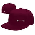 thumbnail image 4 of DouZhe Flat Brim Cap Snapback Hat, Simplicity Heart Arrow Prints Adjustable Red Adult Baseball Cap, 4 of 6