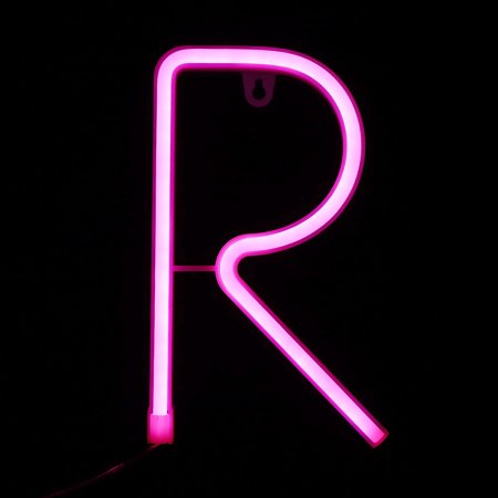 Light Letter R Neon Light, Letter R Shaped Letter Light, Neon Light Plastic For ...