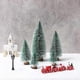 thumbnail image 3 of Dream Loom Artificial Mini Christmas Trees, A Set of 5pcs Miniature Sisal Frosted Christmas Trees Bottle Brush Trees for Xmas Home Tabletop Decor (Gre, 3 of 4