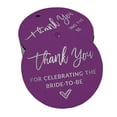 thumbnail image 1 of Inkdotpot Silver Foil Paper Hang Tags Thank You For Celebrating The Bride To Be Bridal Shower Favor Tags 50 Pieces, 1 of 6