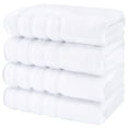 thumbnail image 6 of American Soft Linen White Bath Towel Set 100% Turkish Cotton Towels for Bathroom 4 Piece, 6 of 7