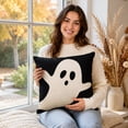 thumbnail image 7 of Halloween Throw Pillows, Couch Pillow for Halloween Party Decorations, Cute Ghost Decor Throw Pillow Covers 18x18 for Living Room, Fall Bedding Decor, 7 of 7