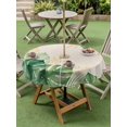 thumbnail image 4 of Outdoor Tablecloth with Umbrella Hole for Patio/Picnic/Party/Camping, Green Botanical Waterproof Table Cloth Round Cover Washable, Summer Monstera Leaf Tropical Foliage Rustic (Dia 54"), 4 of 9