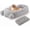 Light Gray, variant on Senfot Large Pet Sofa Bed 72x45 Inch, Collapsible with Blanket, Machine-Washable Corduroy, Supportive Foam Cushion, Dual Side Pockets for Indoor Outdoor Living Room