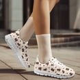 thumbnail image 3 of COEQINE Dachshund Paw Heart Beige Women Sneakers Running Walking Shoes White Sole Dog Animal Puppy Fashion Tennis Shoes Travel Casual Mesh Breathable Trainers Footwear, 3 of 7