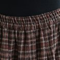 thumbnail image 6 of Giftesty Women's Autumn Winter Wool Blend Plaid Elastic High Waist A-Line Midi Skirt for Daily Casual Wear, 6 of 9