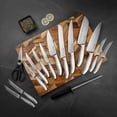 thumbnail image 3 of Knife Block with Kitchen Knives Set and Wood Cutting Chopping Board Stainless Steel Knife for Kitchen Chef Knife Set and Steak Knives Set of 6 with Wood Block (14 Pieces), 3 of 6