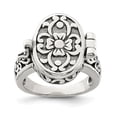 thumbnail image 1 of 925 Sterling Silver Vintage Oval Locket Ring, 1 of 10