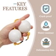 thumbnail image 4 of Uxcell Rhythm African Shaker Kashaka Shaker Ball Kashaka Hand Percussion Instruments with Yellow Rope, Fit for Adults White, 4 of 7