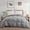 Dark Gray, variant on Queen Size All Season Ultra Soft Goose Down & Feather Fiber Fill Duvet Insert with Corner Tabs (88" x 88")