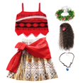 thumbnail image 1 of VOGUEON Moana Adventure Girls Fancy Dress Vaiana Clothing Kids Birthday Party Dress Outfits Princess Cosplay Costume Child zhangyuxiang LED, 1 of 2