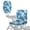 Blue Monstera Palm Leaf, variant on COEQINE Mobility Scooter Seat Cover Polyester Fabric Seat Protector with Adjustable Buckle & Elastic Band, Electric Wheelchair Cover for Indoor Outdoor, Sunflower Leaf