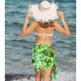 thumbnail image 3 of HAPPY BAY Women's Beach Wrap Bikini Wraps Sarong Swimwear Cover up Skirt Bathing suit Swimsuit Pareo for Women One Size Shamrock Green, Floral, 3 of 5