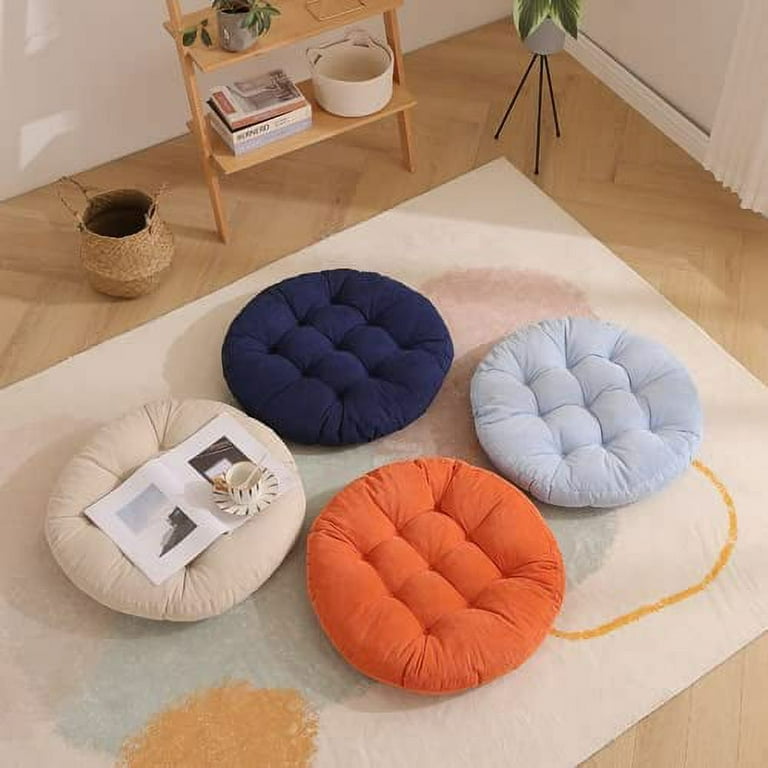 Namzi Floor Pillow Cushion, 22 inch Round Seat Cushion