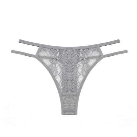 

Dtydtpe lingerie for women Women Lace Boyshort Flower Panties Ladies Comfortable Underpants Female Lingerie Grey