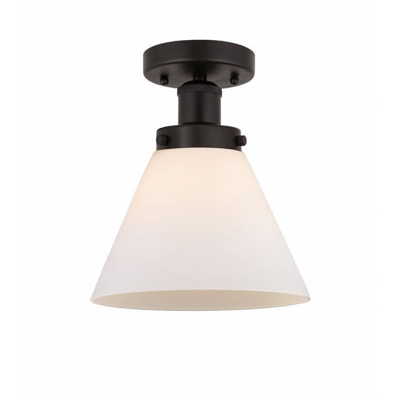 Innovations Lighting - Cone - 1 Light Semi-Flush Mount In Industrial Style-9.75