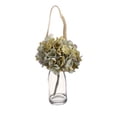 thumbnail image 2 of 8.5" Clear and White Blooms Artificial Hydrangea Stem with Glass Jar, 2 of 2