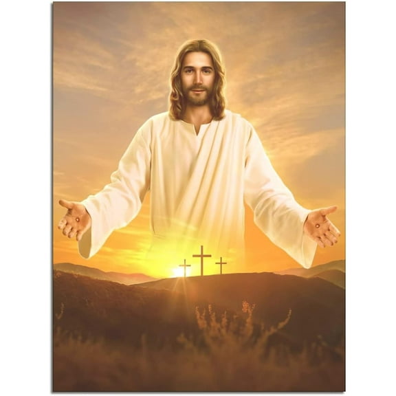 Aaheei The Resurrected Saying Come to Me Christ Jesus Canvas Wall Art Print Poster Picture Modern Office Home Room Decor