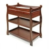 Sleigh-Style Changing Table with Drawers - Cherry
