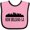 Pink and Black, variant on Inktastic New Orleans Louisiana Skyline Boys or Girls Baby Bib
