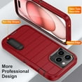 thumbnail image 2 of ELEHOLD for iPhone 13 Pro Max Hybrid Rugged Case with HD Screen Protector,Dual Layer Hard Protective Invisible Kickstand Non-Slip Drop-Proof Shockproof Anti-Scratches Heavy Duty Cover,Red+Black, 2 of 7
