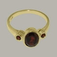 thumbnail image 5 of LBG British Made 9k Yellow Gold Real Natural Garnet Womens Statement Ring - 33 size options - Size 8, 5 of 6