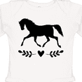 thumbnail image 4 of Inktastic Horse Gifts for Girls Girls Long Sleeve Baby Bodysuit, 4 of 5