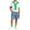 Green, variant on Daiosportswear Boys 4 Piece Summer Outfit Set, Crew Neck Tee Detachable Shawl Pocket Denim Shorts Knee High Socks for 3-16Y Yellow 15-16 Years