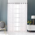 thumbnail image 2 of Lyndale Décor Lyndale Joy Embroidered Sheer Curtain White 120 120 Inches, 2 of 5