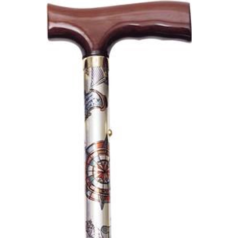 Alex Orthopedic Folding Travel Cane with Fritz Handle Compass Rose 3337",1 Count