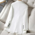 thumbnail image 7 of ZQUUVOU Women Business Blazers with Solid Color Long Sleeve Pocket Suit Jacket (White,2XL), 7 of 7