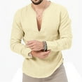 thumbnail image 6 of VJATTWR Long Sleeve Mens Shirts Casual Pullover Shirts for Men Lightweight Stripes Men Tshirts Xl, 6 of 8