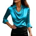 thumbnail image 7 of Blczomt Womens Tops Summer Casual Blue Tops Lightweight 2026 Women's Blouses,S, 7 of 7