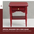 thumbnail image 2 of Red Miniature Bedside Table for Decorative Use Synthetic Material Durable Design 7 Inch, 2 of 9