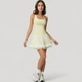 thumbnail image 3 of Women's Tulle Mini Skirt with Soft Lining and Layered Ruffle Hem for a Whimsical Ballet-Inspired Look - Medium, Yellow, 3 of 7