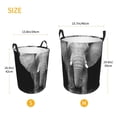 thumbnail image 3 of Goofa Indian Elephant Printed Circular Hamper,Laundry Basket with Handles,Storage Baskets Foldable,Large Capacity Laundry Hamper-Small, 3 of 6