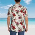 thumbnail image 4 of Susaid Rose Flowers Print Short Sleeve Shirts Button Down Casual Shirts Summer Beach Aloha Button Down Short Sleeve for Men ,Large, 4 of 7