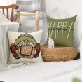 thumbnail image 4 of Happy Camper Camping Life Throw Pillow Covers 18x18 Set of 4, Gnome S''More Campfire Decoration for Sofa Couch, 4 of 6