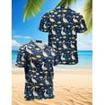 thumbnail image 2 of Netecom Pelican Fish Hawaiian Shirt for Men, Vintage Style, Button Down Summer Beach Short Sleeve, S-5XL, 2 of 6