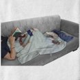 thumbnail image 6 of Anchor Soft Flannel Fleece Throw Blanket, Wooden White Rusty Marine Boating Anchor and Rope Motif Design, Cozy Plush for Indoor and Outdoor Use, 50" x 60", Blue Pale Blue, by Ambesonne, 6 of 6