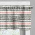 thumbnail image 5 of Ambesonne Abstract Valance & Curtain, Retro Lines Hipster, 55"x24", Black Coral White, 5 of 6
