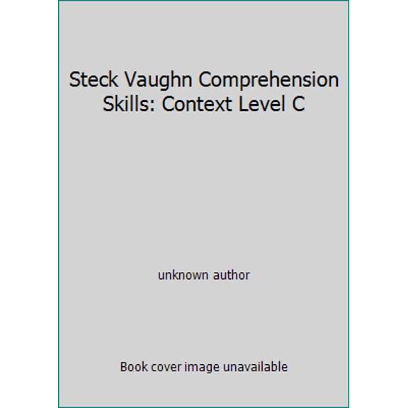 Pre-Owned Steck Vaughn Comprehension Skills: Context Level C (Paperback) 0811478394 9780811478397