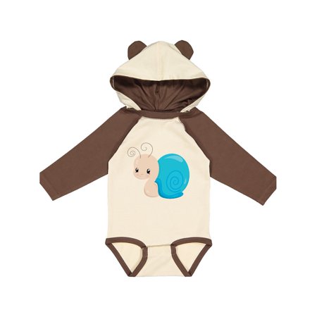 

Inktastic Adorable Blue Snail Gift Baby Boy or Baby Girl Long Sleeve Bodysuit
