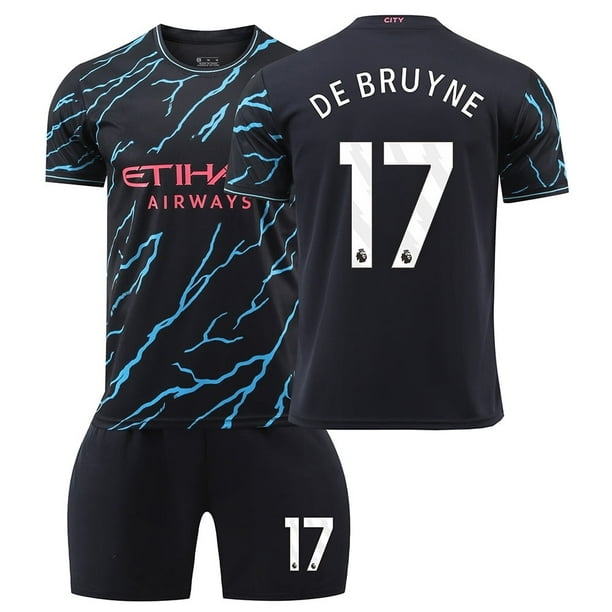 2024 Nuevas camisetas de fútbol De Bruyne para hombres/niños - Camiseta deportiva negra 20