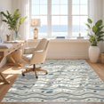 thumbnail image 3 of Design&I 4'x6' Ultra Soft Area Rug, That Horizontal Mediterranean Inspired Abstract Motif Ocean Couch None Fluffy Washable Non Shedding for Bedroom Living Room Home Office, 3 of 7